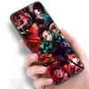 Силиконовый чехол для телефона с аниме Demon Slayer tanjiro для Xiaomi Redmi Note 11 10 9 8 Pro 11T 10T 10S 9S 8T 9 9A 9C 9T черный мягкий чехол