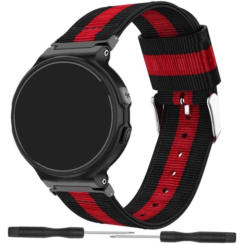 Нейлоновый ремешок для Garmin Forerunner 235 735 230 220 630 620 Цветная полоса с прошивкой Ремешок для часов Approach S20 S6 Браслет с запястьем Металлические разъемы