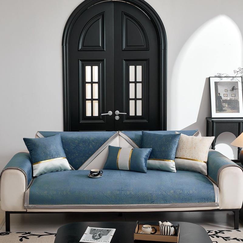 Sofa Cushion Light Luxury Modern High-End Four Seasons Universal Backrest Towel Cover Cloth Cushion Sofa Cover Cushion