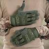 WTACTFUL Airsoft Tactical Gloves, Motorcycle Gloves, Full Finger, Green, Size L, for Survival Games, Bicycles, Cycling, Mountaineering, Commuting, Fis
