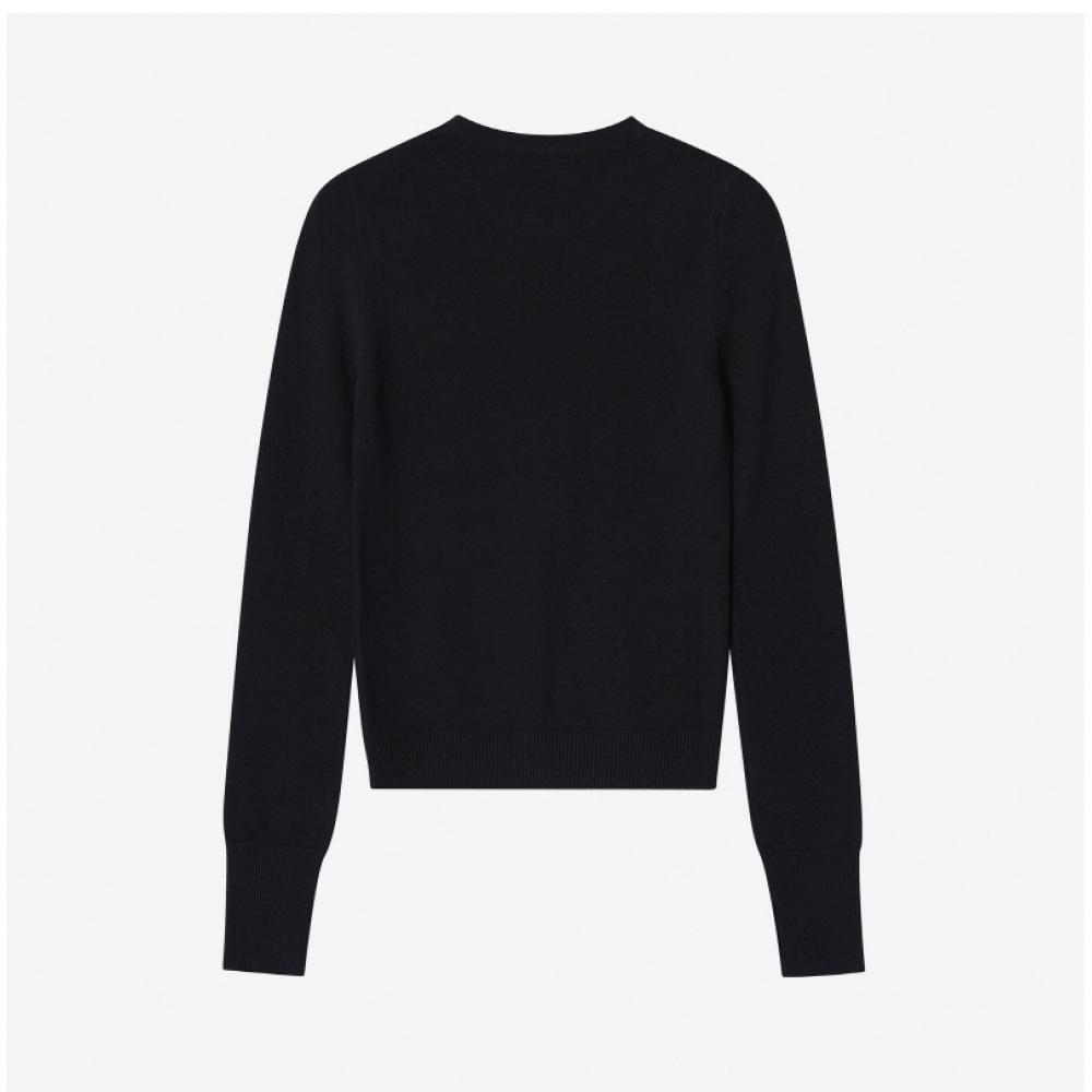 Женский облегающий трикотаж Marine Serre с логотипом луны Wtk014a Ckni0511 Bk99