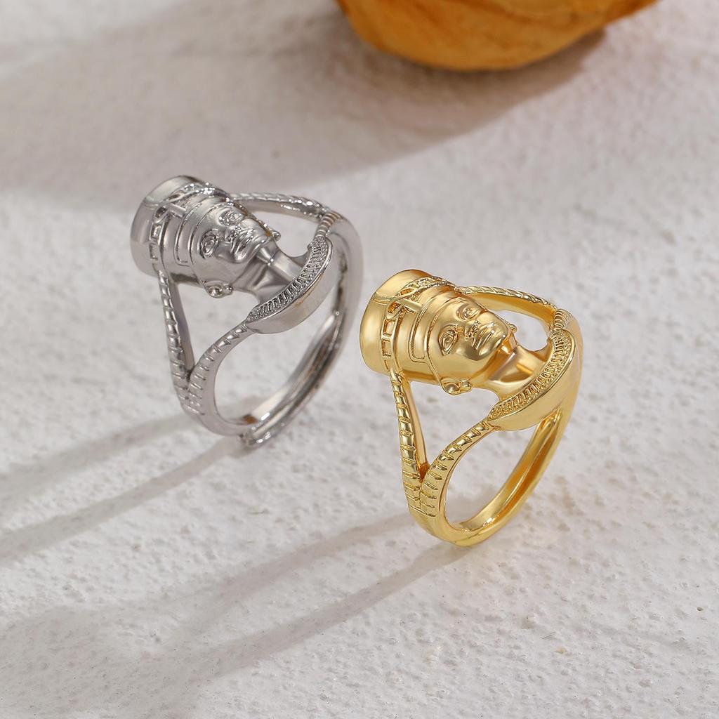 Модное ретро преувеличенное холодное кольцо с открытой половиной лица скульптуры Венеры