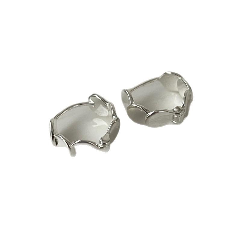 Серьги-кольца Su Chuang из стерлингового серебра S925 с круглым диском: Роскошный Высококлассный Дизайн с Чешуйчатой Задней Стороной, Универсальные Серьги для Женщин
