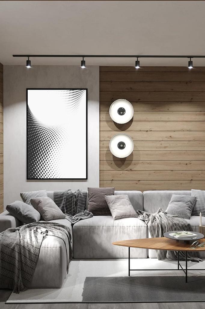 SPAHER Duct Rail LED Регулируемый угол луча освещения, эквивалентный регулируемому росту растений Интегрированный простой в использовании без лампочек комплект живых черных лампочек