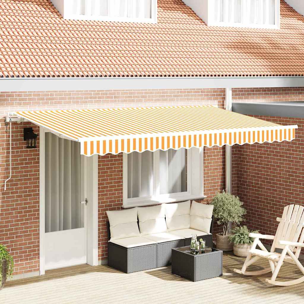 Retractable Awning Yellow 350 x 200 cm Fabric