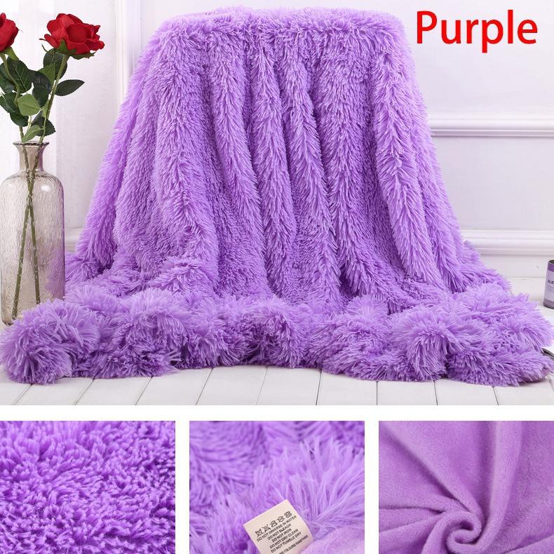 Мягкое одеяло из кораллового флиса из искусственного меха, зимнее теплое пушистое пушистое одеяло, роскошное плюшевое пушистое одеяло, постельное белье