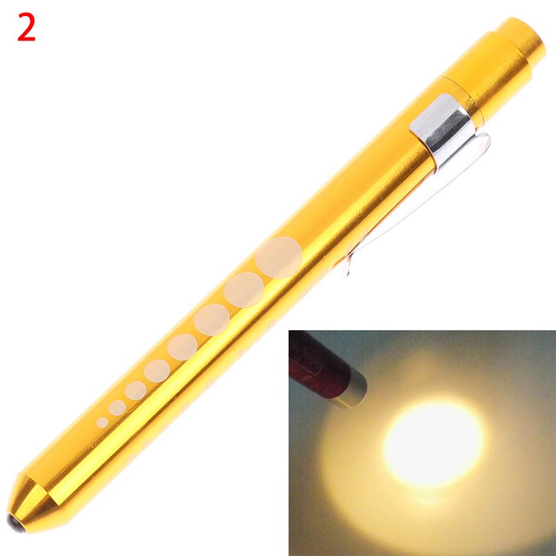 Led Flashlight Work Light First Aid Pen Light Torch Lamp Pupil Gauge Measurement
