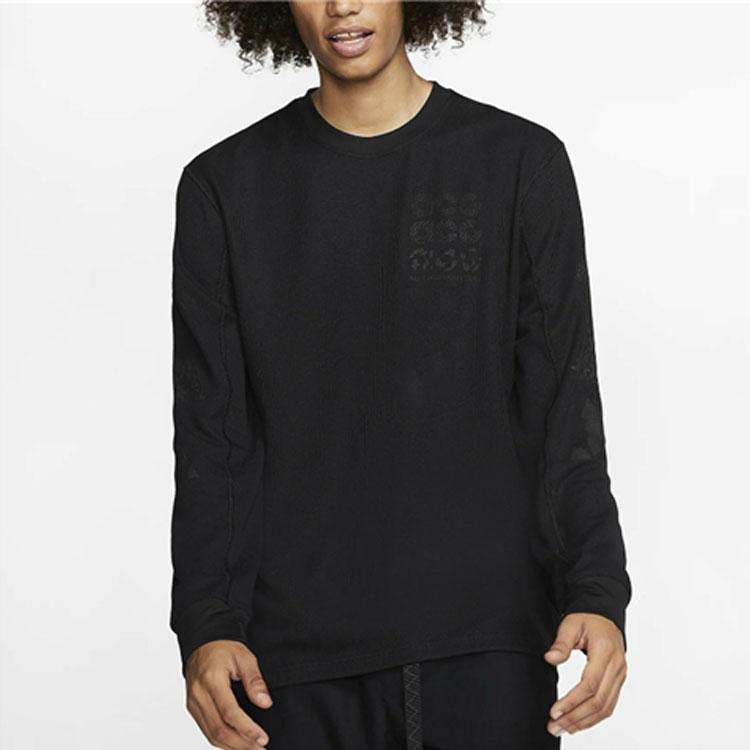 Nike ACG Logo Print Sports Pullover Crew Neck Long Sleeve T-Shirt Men Tops Black cd7657-010