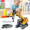 Lifting Cranes Toy 360 Degree Rotating Base Adjustable Long Arm Retractable Sling Ornament Simulation Girls Engineering Truck Model Toy