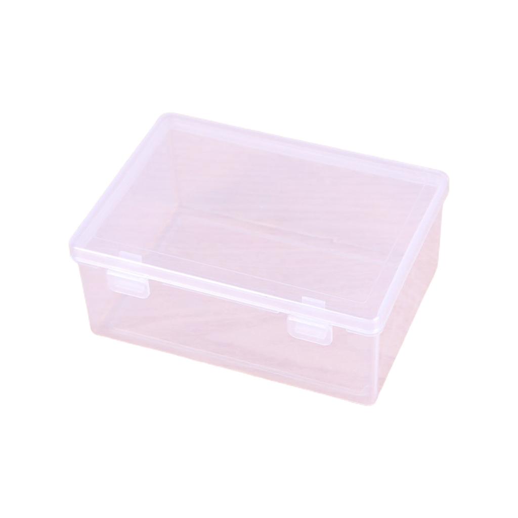 Jewelry Storage Box Practical Clear Storage Box with Lid Small Storage-Bins Transparent Storage Container for Organizing