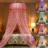 Polyester Mesh Hung Dome Mosquito Net Bed Canopy Princess Decor Fits Crib Twin Double Full Queen Bed