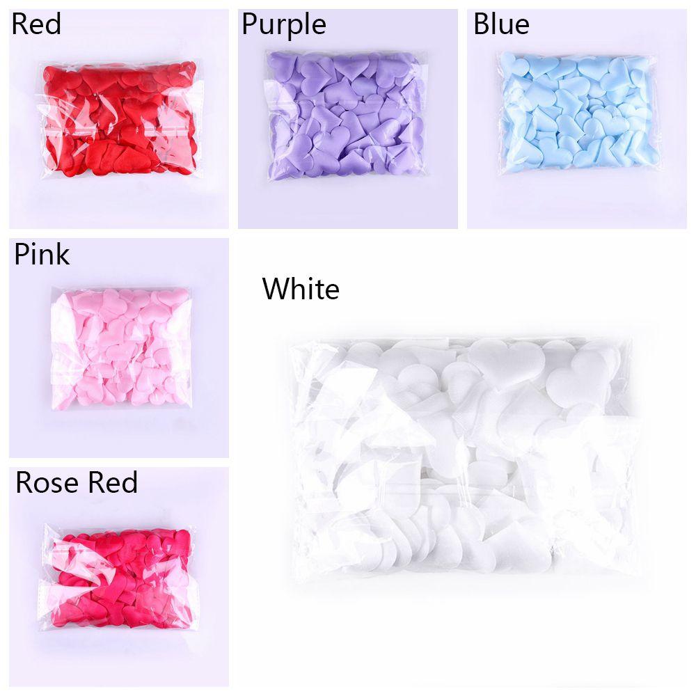 Украшение стола Ремесло 3D Цветок Бросание Лепестков Роз Мягкая Ткань Сердце Любовь Свадьба