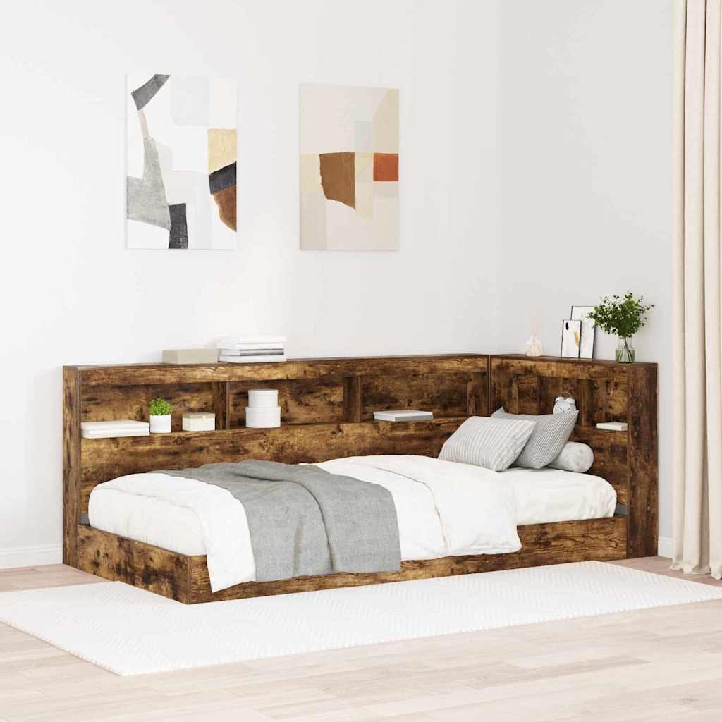 Storage Headboard Smoked Oak 90 cm Particleboard