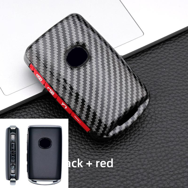 Carbon Fiber Silicon Car Key Cover Case For Mazda 3 Alexa Cx4 Cx5 Cx8   Auto Remote Smart Protective Shell Accessories