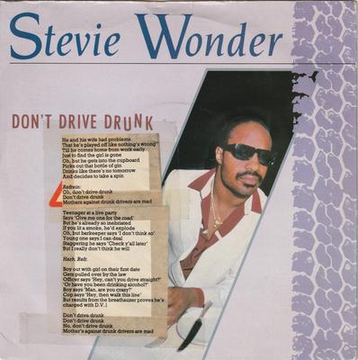 7-дюймовая пластинка STEVIE WONDER - Не садись за руль пьяным TMG1372 Motown 1984 Великобритания Соул/Фанк Б/У