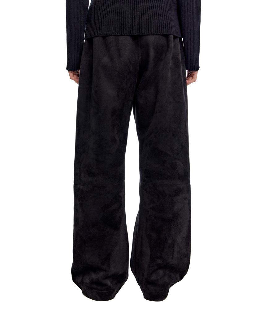 ERA Unisex Suede Effect Track Pants - Black
