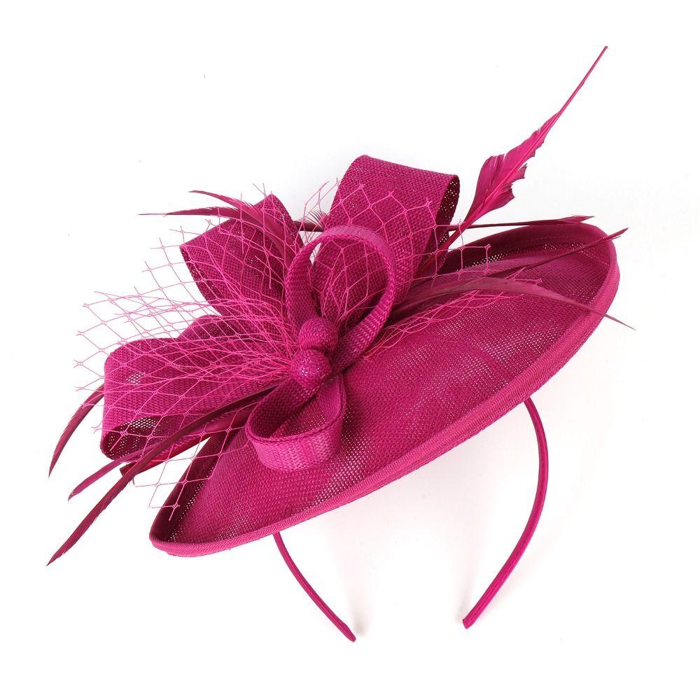 Women Flower Wedding Tea Party Mesh Hair Band Evening Party Fascinator Hat