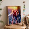 Disney SpiderMan oil paint by numbers painting kit handmade diy home decor gifts wall art canvas sunset city skyscraper view relaxing