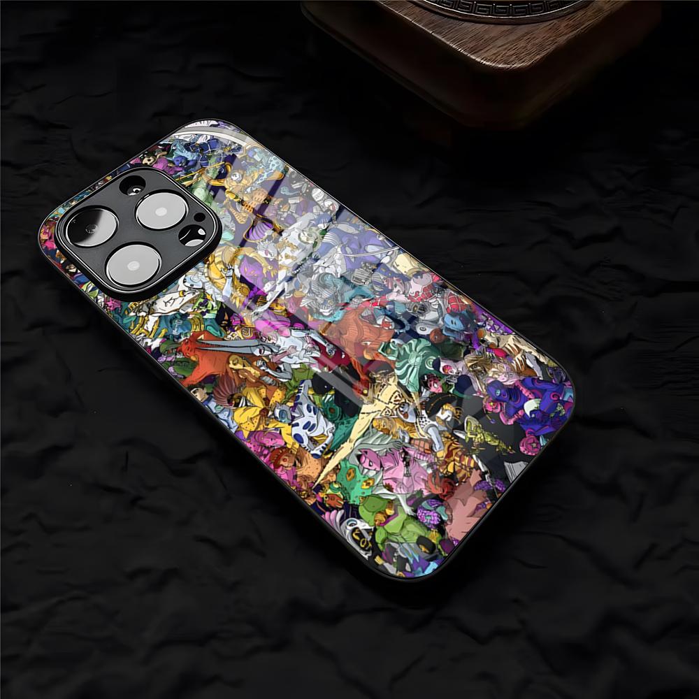 ГОРЯЧИЙ Чехол для телефона Аниме Jogo Для IPhone 17 Pro Max 16 15 14 Pro Max 13 11 X Xs Xr 8 7Plus Стеклянная крышка