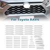 Наклейка-декор сетки переднего бампера из нержавеющей стали для Toyota RAV4 2020-2021