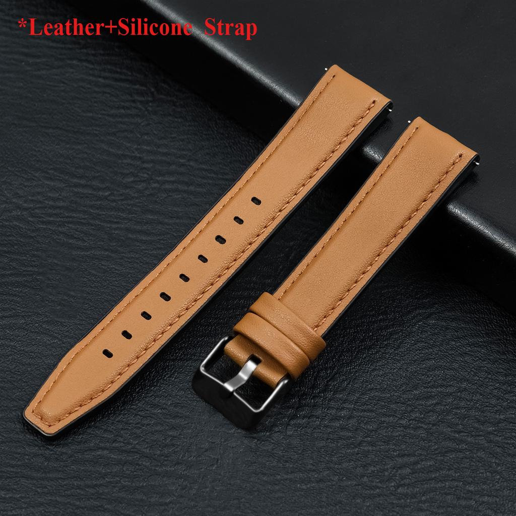 Кожаный ремешок 20мм 22мм для Samsung Galaxy Watch 7 6 5 4 40 44мм ремешок для Gear винтажный браслет для Xiaomi Redmi Watch 5 Lite/Active