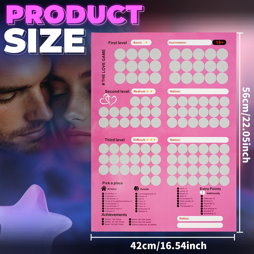 Подарок для пары Скретч-постер Забавная любовная игра Скретч-постер 100 вещей на вечер свиданий Скретч-постер для свиданий пары