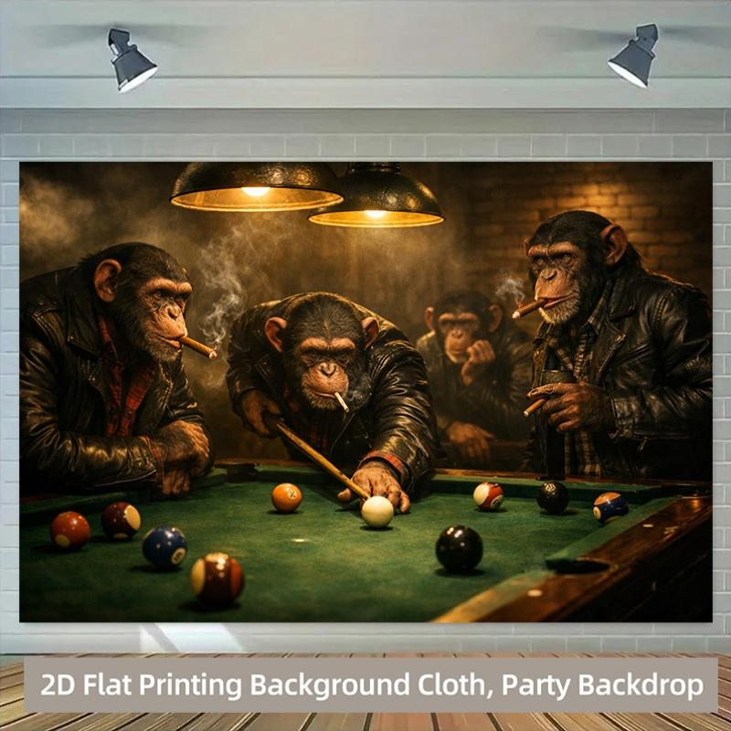 One 2D background fabric used as a billiards polyester background cloth and a banner.