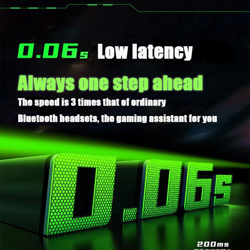 Игровые беспроводные наушники Bluetooth5.1 Чистые голосовые вызовы TWS с низкой задержкой RGB-подсветкой Длительное время автономной работы с зарядным устройством Наушники для телефона