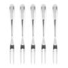 5Pcs Polished Edge Snack Fork Rustless Steel Fruit Fork Handheld Dessert Fork  Party Use