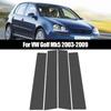 4Pcs Carbon Fiber PC Material Mirror Effect Car Door Window Center Middle BC Pillar Post Column Cover Trim Fit For VW Golf Mk5 2003-2009