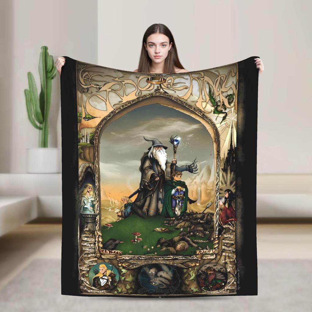 Оригинальное Дерево Л-Лорды Колец Фланелевое Одеяло Мягкие Прочные Покрывала для Спальни Тренд Покрывало Покрывало на Диван