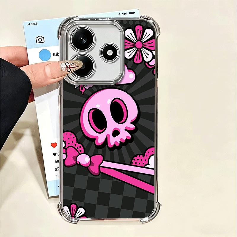 Милый и дерзкий мультяшный скелет, мягкий чехол для телефона для Xiaomi Poco X7 X8 Pro Max X6 X5 X3 F8 Ultra F7 M8 M7 M5S Redmi 15C 15A 15 14