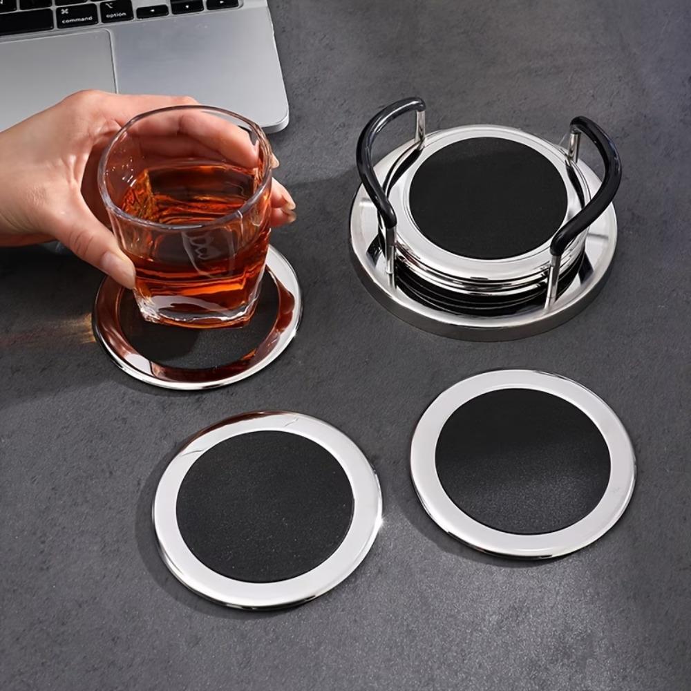 6PCS/SET Waterproof Non-Slip Coaster Minimalist Insulation Cup Mat Table Decor