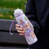 Plastic Water Bottle with Straws Sports Cup Convenient Water Cup  Outdoor Travel