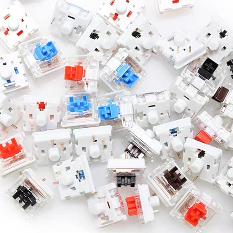 Низкопрофильный переключатель OUTEMU OTM для ультратонкой механической клавиатуры Черный Красный Синий Коричневый Розовый 3-контактный Линейный Тактильный Бесшумный 5.5 Переключатель