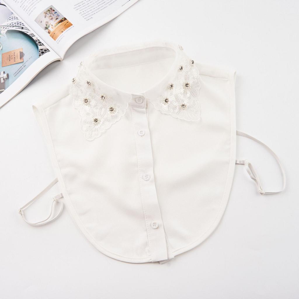 Neck Collar and Age-defying Collar African Fabric Lace Collar De Perlas Mode Naturales Piedra  Collar t Shirt for Clerical