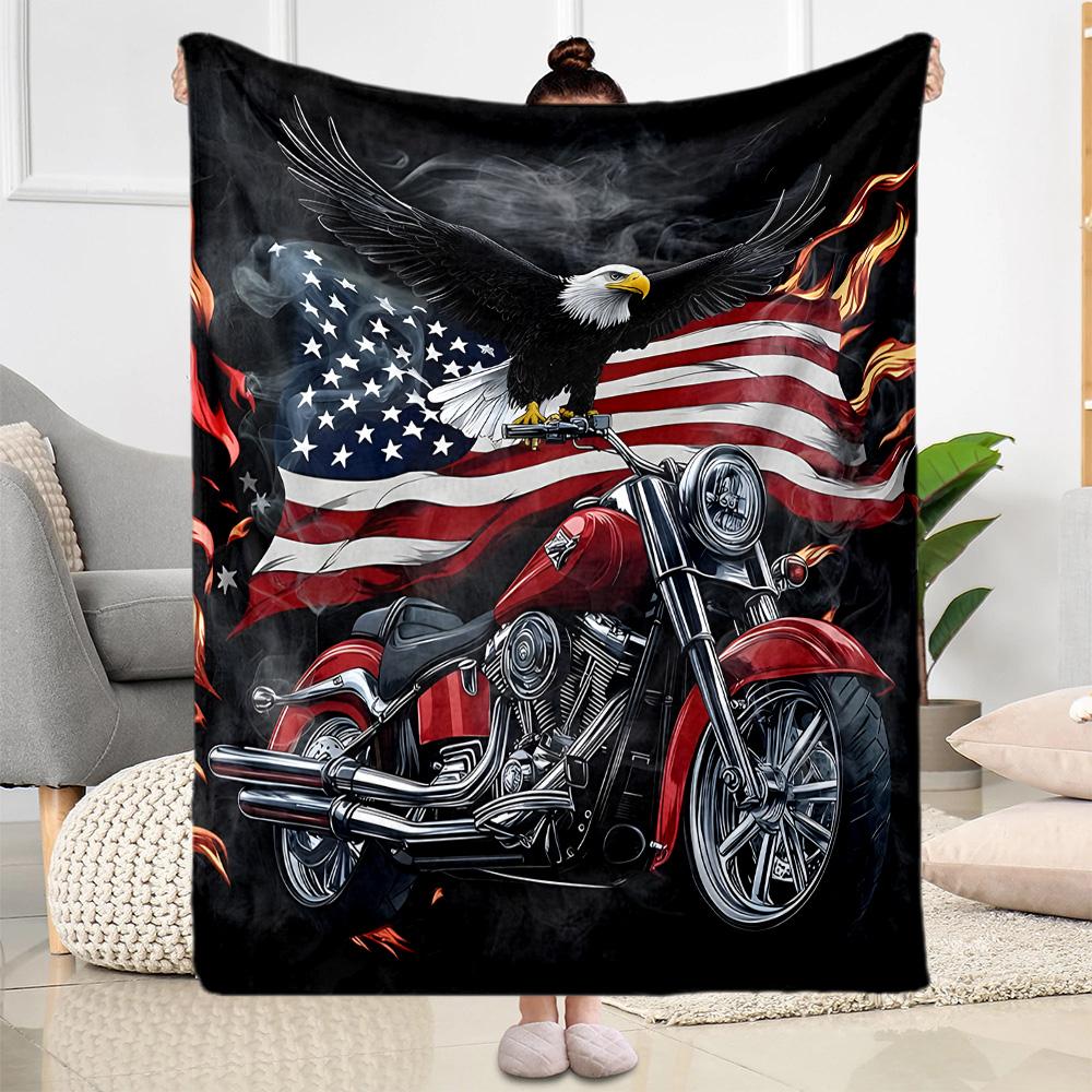 Motocross Adventure Sport Flannel Blanket - Soft and Suitable for Sofas, Beds, Offices, Travel, All Seasons, and The Best Gift for The Holidays.