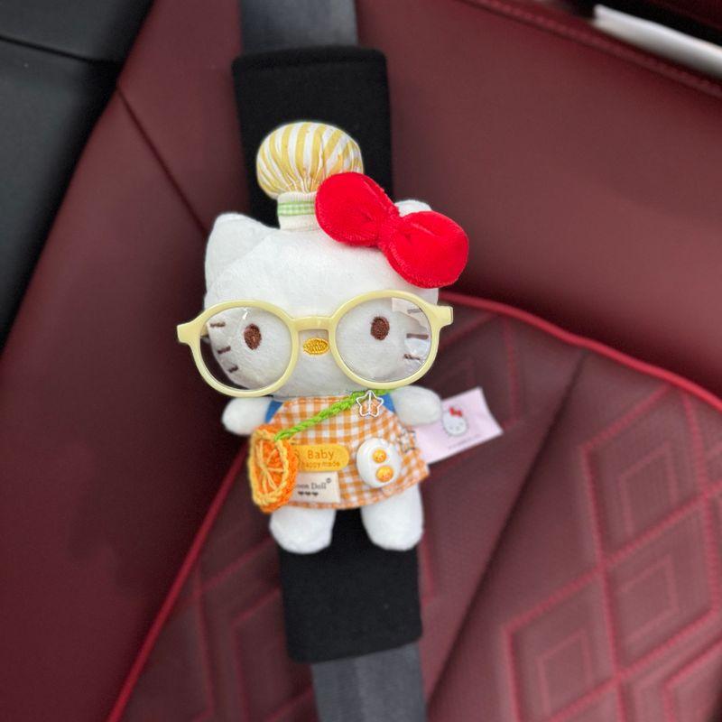 Kt Cute Car Seatbelt Shoulder Pads to Prevent Chafing and Wear on Clothes, Cute Doll Car Interior Decorations