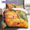 1PC Cute cat theme pattern Bedding Quilt Set Quilt Cover Pillowcase Home Decoration Birthday Gift (1 * duvet cover + 2 * pillowcase, without core)