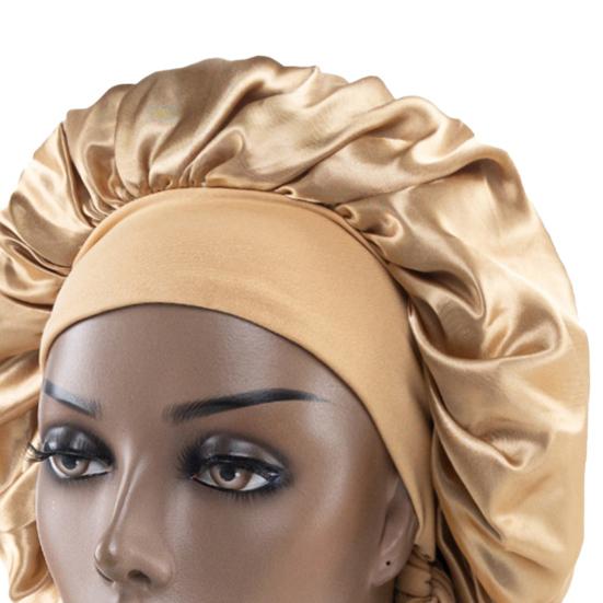 Спящая шапочка однотонная эластичная лента украшение атласная ткань круглая шляпа тонкая