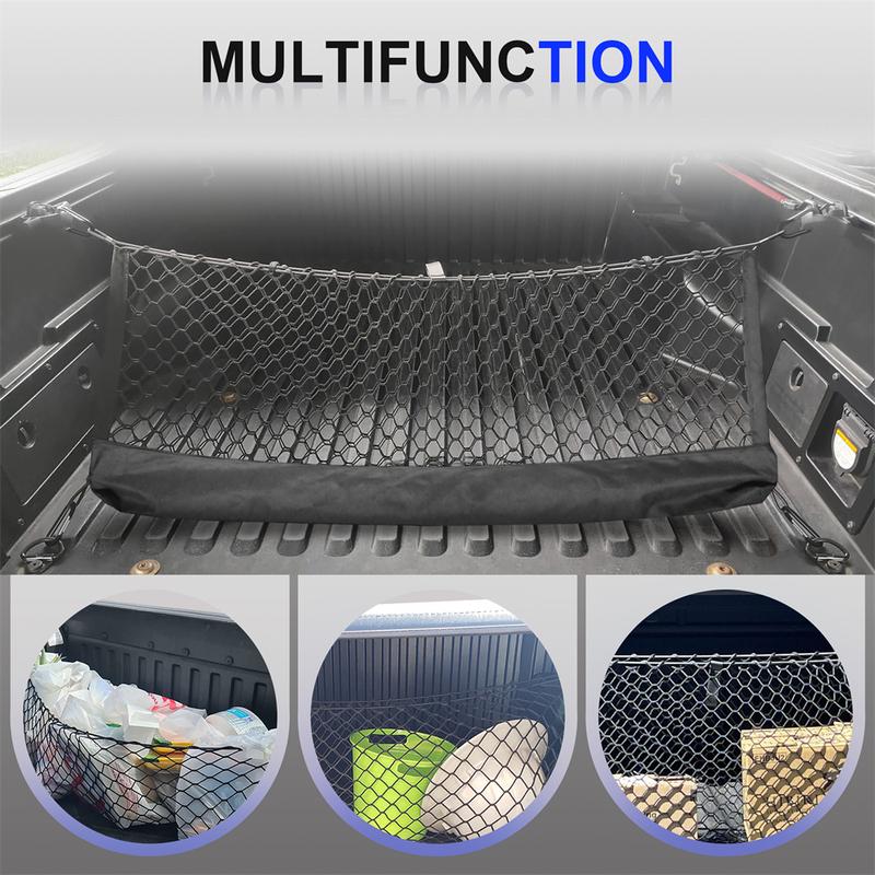 For Chevy Silverado For GMC Sierra 2013-2024 Car Trunk Net Elastic Luggage Net Cargo Organizer Storage Car Mesh Network Pocket