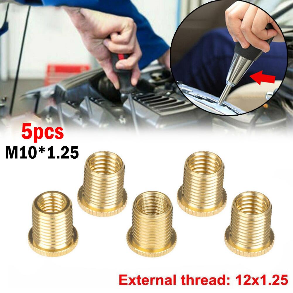 5 шт. Золотой Адаптер резьбы ручки переключения передач Гайка-вставка Комплект M10x1.25 Аксессуары AU