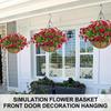 Artificial Hanging Flower in Basket for Outdoor Indoor Courtyards Decorations, Hanging Flower Plant Basket for Spring