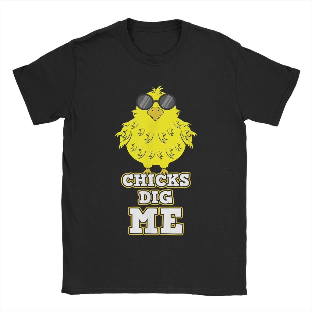 Chicks Dig Me Easter T Shirt Trendy Cool TShirts Short Sleeve Vintage Tshirt Beach 100 Cotton Round Neck Plus Size 5XL Tees
