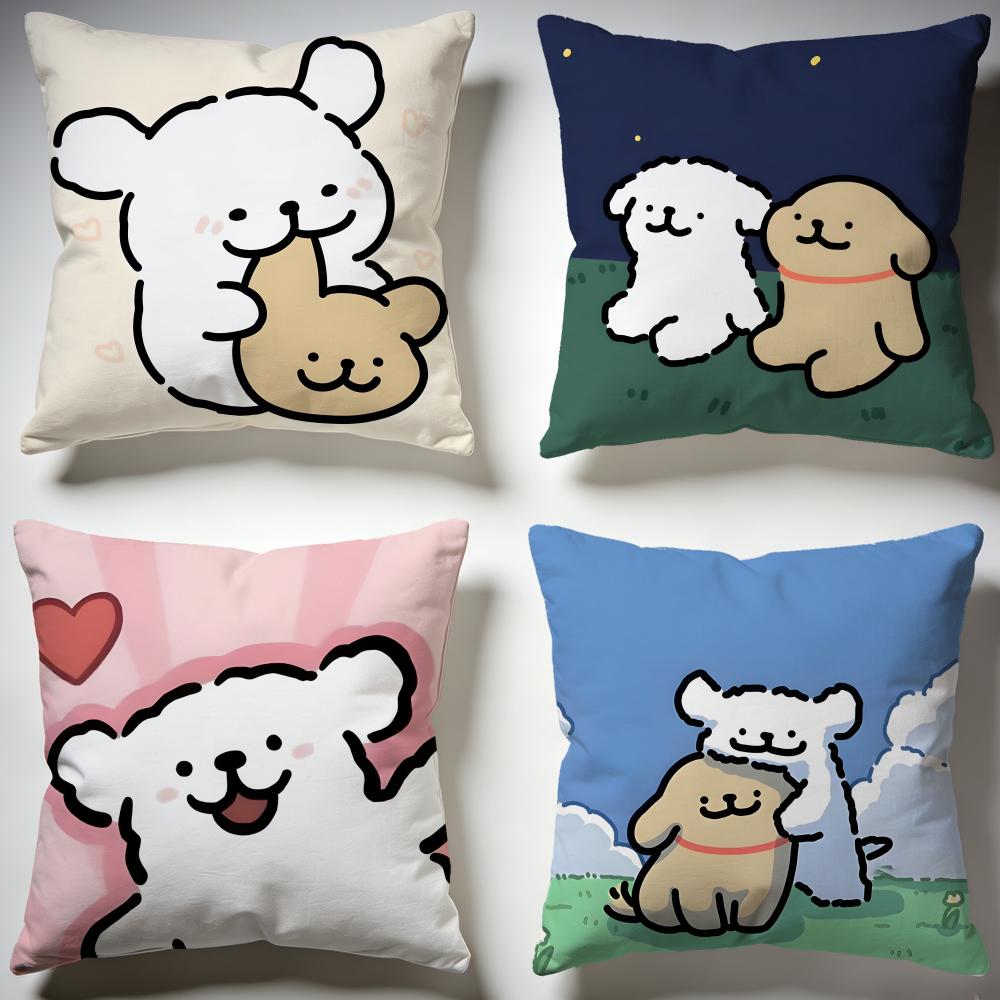 Hot LLine Puppier Cushion Cover Stylish Washable Pillow Cover Ideal for Couch Bedroom Car Decoration