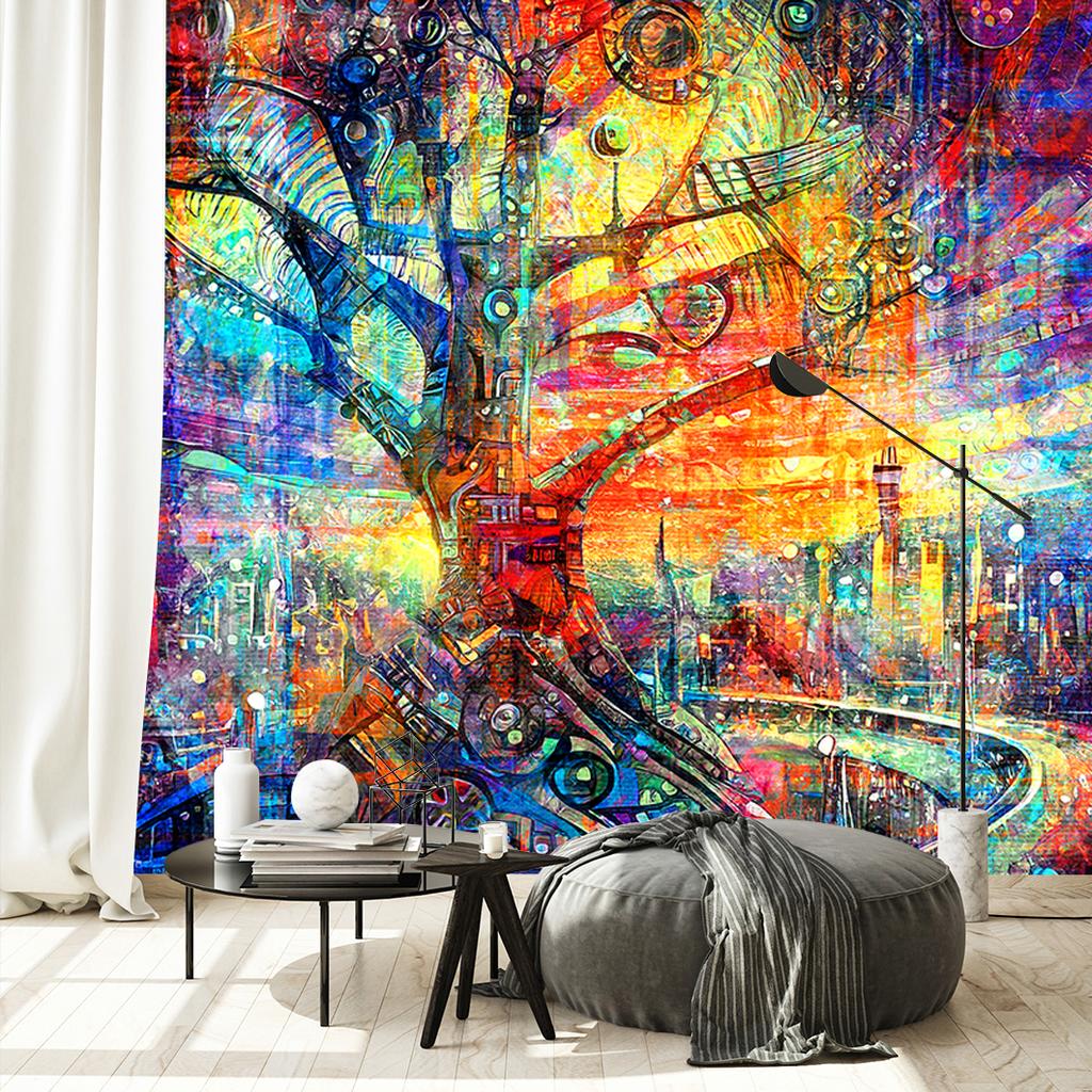 Wallpaper Tree Abstraction Colorful