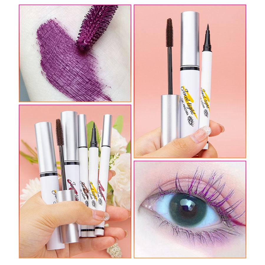 Набор цветной подводки для глаз, комбинированная водостойкая и несмазывающаяся густая подкручивающаяся тушь