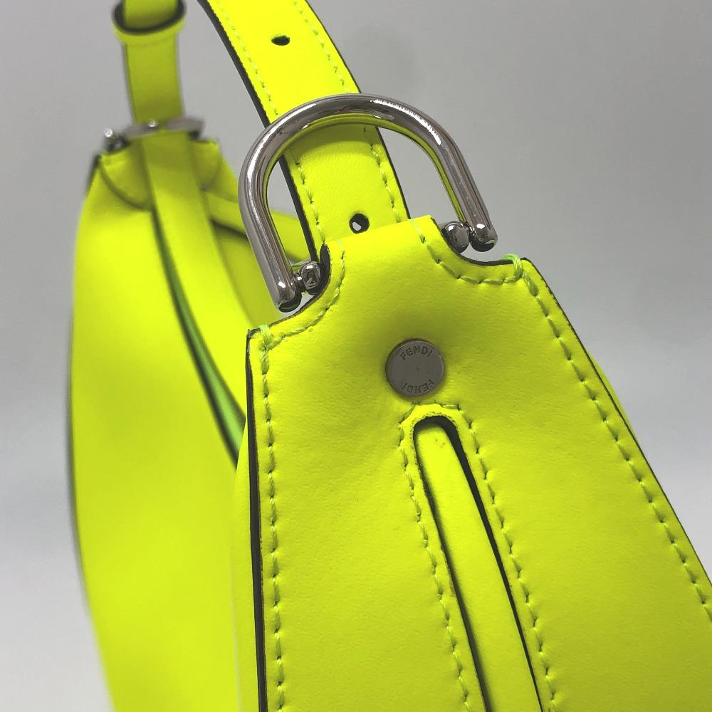 FENDI 8BR798 Graffiti Hobo bag Shoulder Bag Leather yellow/SilverHardware Unused