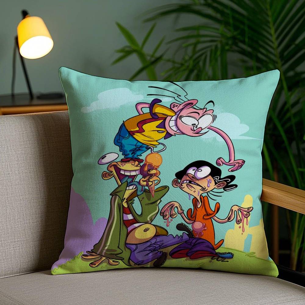 Наволочка E-Ed Edd N Eddy для дома, общежития, спинки стула, короткий плюш, двусторонняя печать, подушка для офисного сна