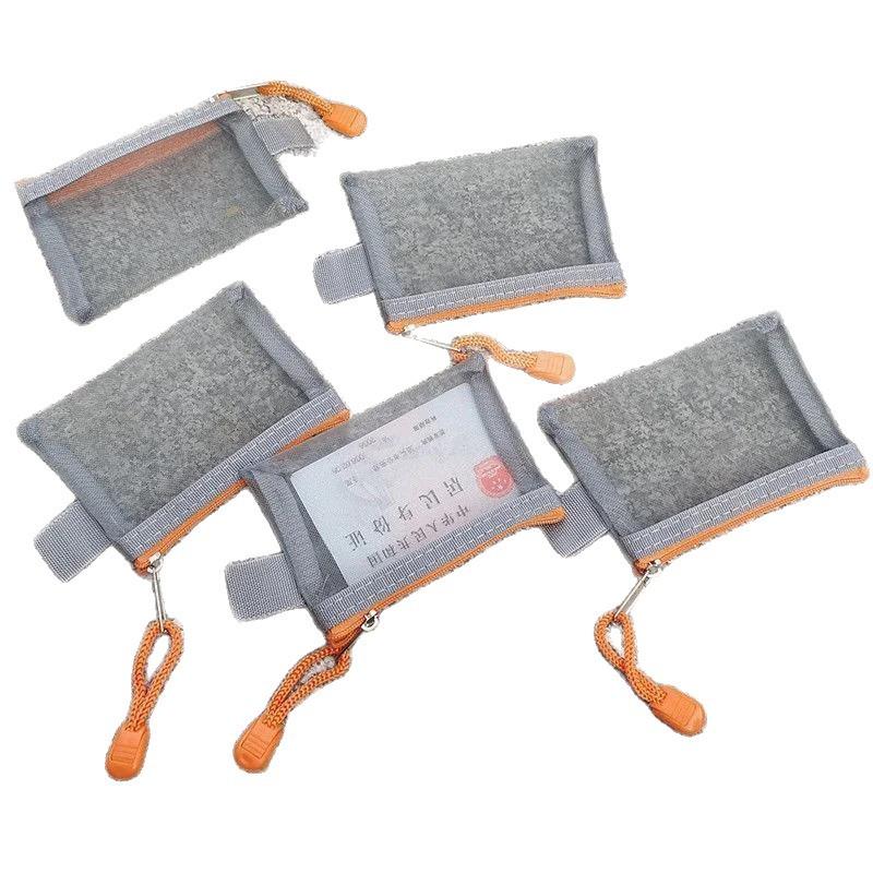 Zipper Card Coin Purse Small Bag, Portable Mini Change Storage Bag, Universal Storage Bag for ID Card and Bank Card